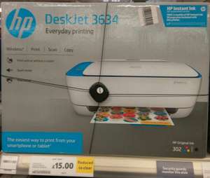 HP Deskjet 3634, Wireless All-in-One Inkjet Colour Printer, A4 - HP Instant Ink compatible instore Tesco Liverpool One £15 was £49