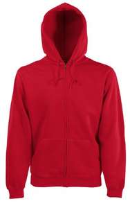 Fruit of the Loom Mens Zip Through Hooded Sweatshirt Hoodie (Red - Large) £2.98 delivered @ Amazon / Bowls4u