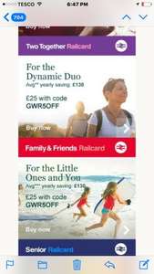 Railcard £5 off friend & family , two travel , 16-25 years £25
