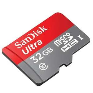 TWO SanDisk 32GB Ultra microSDHC with Adapter Transfer speeds of up to 80MB/s AND 10% OFF £18.16 for both @ MEMORYBITS.CO.UK