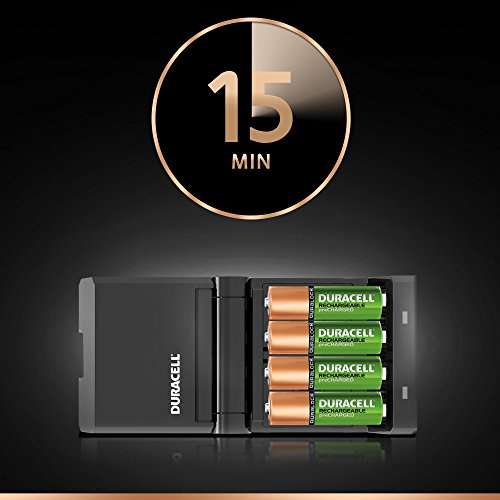 Duracell 15 minutes Charger with batteries, Amazon £18.38 - Sold by TELcomponents and Fulfilled by Amazon