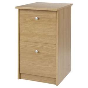 Isaac 2 Drawer Filing Cabinet, Oak Effect Finish (was £60) Now £20 at Tesco Direct