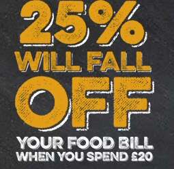 Meals at Marston pubs 25% of £20 spend