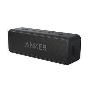 Anker SoundCore 2 Bluetooth Speaker with Better Bass, 24-Hour Playtime, 66ft Bluetooth Range, IPX5 Water Resistance & Built-in Mic — Dual-Driver Wireless Speaker for iPhone, Samsung etc - £35.69 - Sold by AnkerDirect and Fulfilled by Amazon
