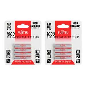 Fujitsu AAA HR03 Ready to Use NiMH Rechargeable Batteries 1000mAh - Extra Value 8 Pack (Made In Japan - Like Eneloop?) £11.79 Delivered @ 7dayshop