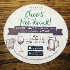 Download the Vintage Inns app and get a FREE Drink when buying a main meal