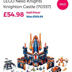 Half Price Lego Nexo Knights @ Toys r us instore / online