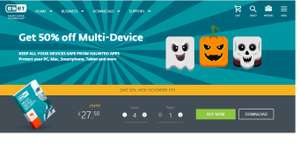 Anitivirus ESET Halloween 50% discount @ eset. £22.49 for 2 users / £27.50 for 4 users.