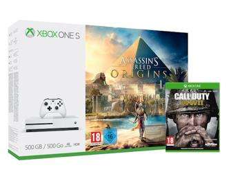 Xbox One S Console 500GB with Assassin's Creed Origins (or Forza Horizon 3) & COD WWII £198.99 @ Grainger Games