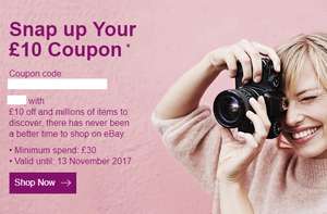 £10 off £30 spend at eBay (account specific)
