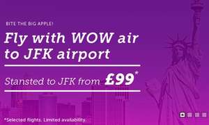 London to JFK from £99 ew (selected flights, via Iceland) - Travel: Apr. - May '18 at WOW air