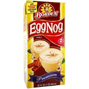 Borden Premium Eggnog 946ml EXP: Dec ‘17 50p / £4.75 delivered @ American Soda