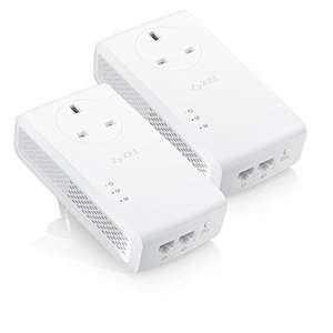 Zyxel 1800Mbps Pass-Thru Powerline Adapter 2-port Gigabit Ethernet 2-Pack - £64.99 @ Amazon (sold by Box Limited / Fulfilled by Amazon)