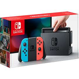 Nintendo Switch (Neon) with Mario and Rabbids Kingdom Battle £299.99 @ Game
