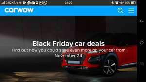 Various car dealer black friday offers across 13 car makes, on top of prices found via carwow