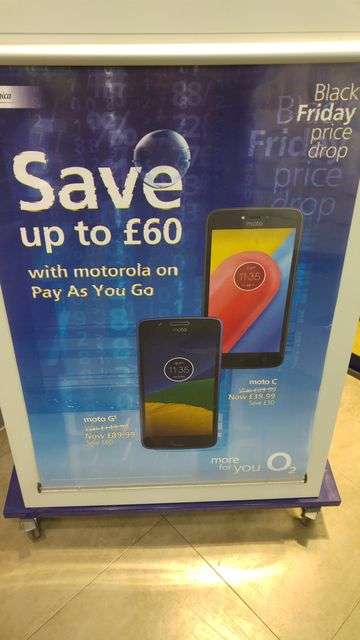 Motorola Moto G5  £89.99 and Motorola C for £39.99 Pay&GO Black Friday Deal @ O2