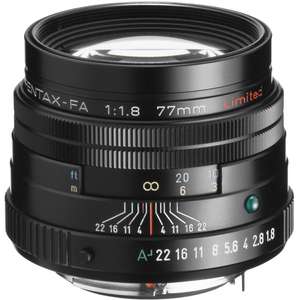 Pentax FA 77mm F1.8 Limited Lens in Black £549.00 WITH COUPON CODE PENTAX77 @ SRS Microsystems