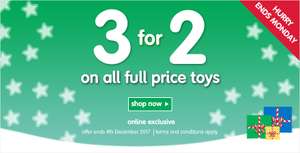 3 for 2 on ALL Full Price Toys + upto 60% Off Sale + Free C+C @ ELC & Mothercare (inc Lego / PJ Masks / Paw Patrol / Happyland