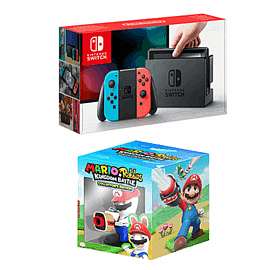 Nintendo Switch Neon + Mario and Rabbids Kingdom Battle Collectors Edition £309.99 @ Game