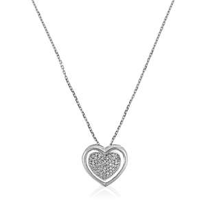 Le Diamantaire necklace pendant made from 9 kt white gold set with 0.13 ct diamonds £138 at Zalando Lounge