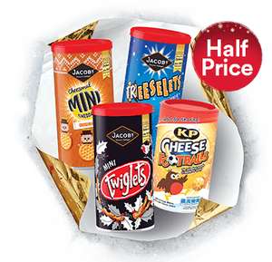 Jacobs twigglets, KP cheese football,s Jacobs Treeselets, Jacobs mini cheddars  @ Iceland      £1 ONLY         Instore Thursday  14th December.