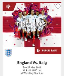 England V Italy - Wembley. Kids £10 / Adults £20 @ The FA.com
