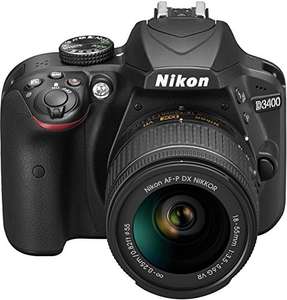 Nikon D3400 + AF-P 18-55VR Digital SLR Camera & Lens Kit - Black £299 @ Amazon