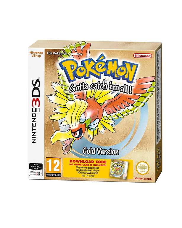 [Nintendo 3DS] Pokemon Gold (Code in a box) - £8.99 (Prime) +£1.99 (Non Prime) - Amazon