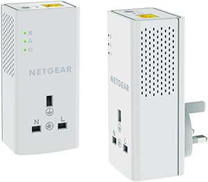NETGEAR PLP1200-100UKS 1200 Mbps Powerline Ethernet Adapter Homeplug, Pass Through/Extra Outlet (1 Gigabit Ethernet Port) – Twin Pack £44.99 @ Amazon