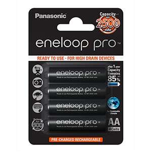 Panasonic Eneloop Pro AA 2500mAh Eneloop NiMH Ready to Use Rechargeable, £11. 63 Prime/amazon(£14.62 non prime)