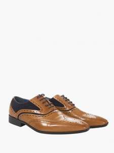 CHARLES SOUTHWELL Tan and Navy Brogues £25 @ Slaters + £3.95 P&P