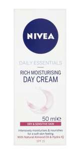 2 Nivea rich face cream 2 for £5 (£4 after checkoutsmart / clicksnap) @ Boots