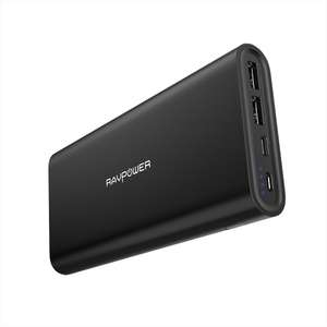 RAVPower 26800mAh Power Bank with Dual Input Port Battery Pack (iSmart 2.0, 5V/3A Type-C Port) 5.4A Max Output External Phone Charger for iPhone, iPad, Galaxy and New MacBook £32.24 Sold by Sunvalleytek-UK and Fulfilled by Amazon