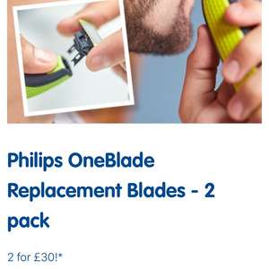 Philips One Blade replacement 4 blades for £30 at Boots