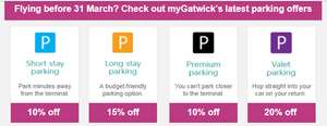 Register  @ Mygatwick portal and get atleast 10% off on airport car park bookings if travelling before the 31st