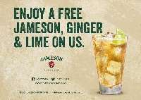 FREE Jameson, Ginger & Lime Drink @ Ember inns