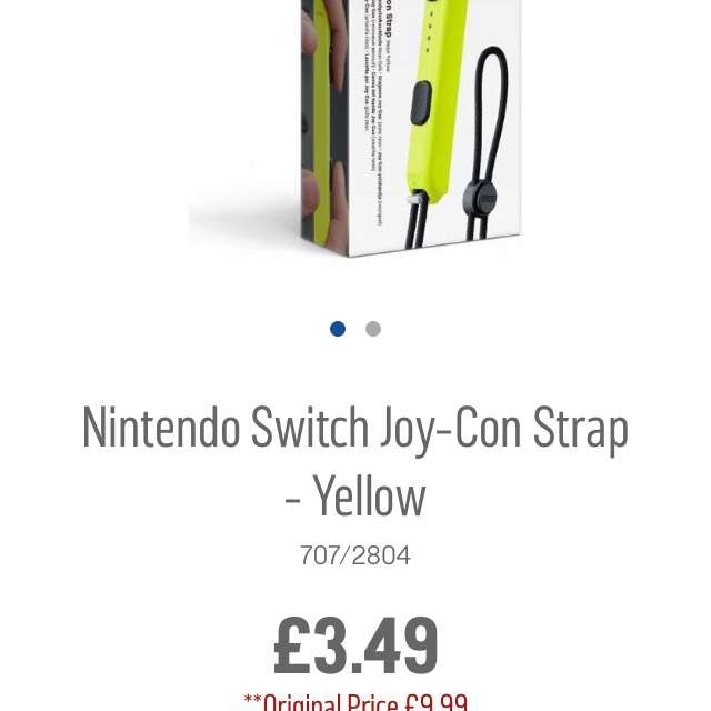 Nintendo Switch Joy-Con Strap - Yellow @ Argos - £3.49 (free C&C)