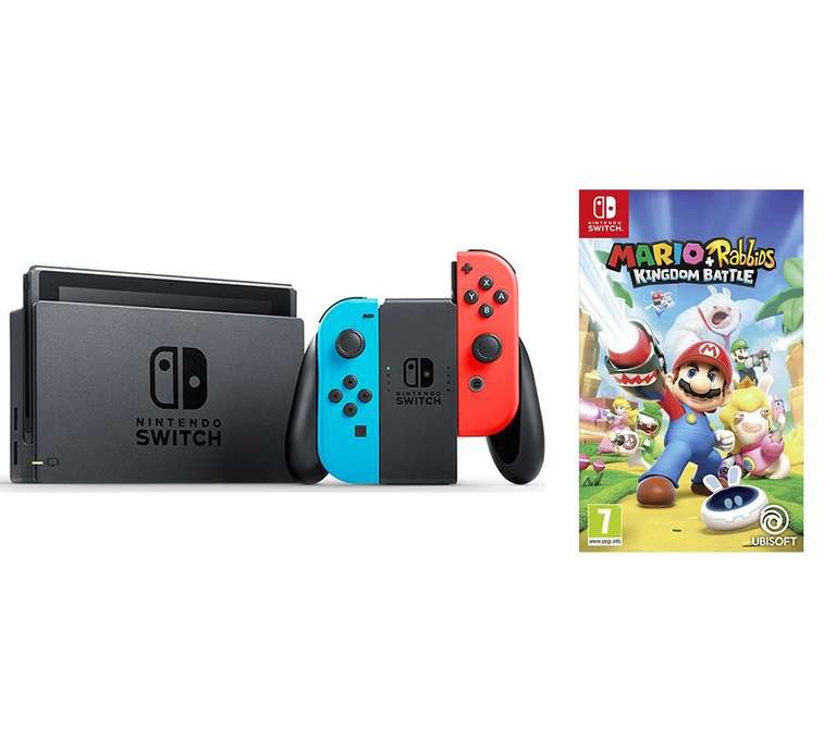 Nintendo Switch Plus choice of game (Mario + Rabbids/Just Dance 2018/Rayman Legends) @ currys.co.uk - £289.99