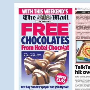 FREE chocolates from Hotel Chocolat with the Mail on Sunday (£1.80)