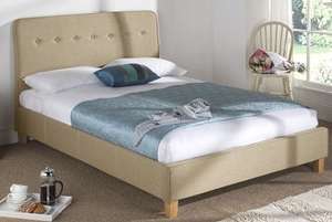 King size fabric bed frame at Mattressman for £99