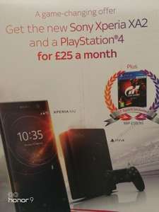 Sony Xperia XA2 and PS4 for £25 month on Swap 24month plan £600 @ Sky