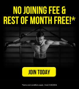 SportsDirect Gym no joining fee and rest of month free.