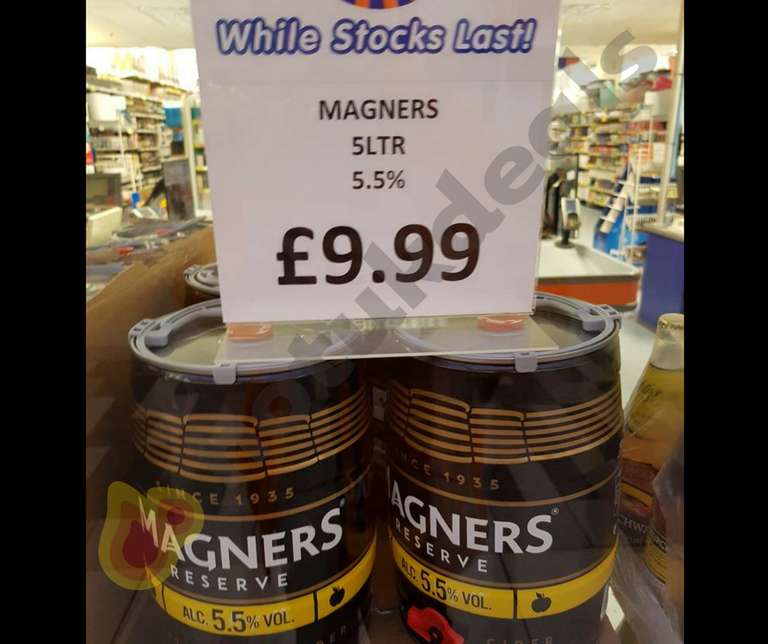 Magners 5l keg £9.99 @ B&M