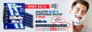 Buy 2 Gillette Blue 2 disposable ravors and get 50% off with code: GE50 - £3.15 at Memorybits
