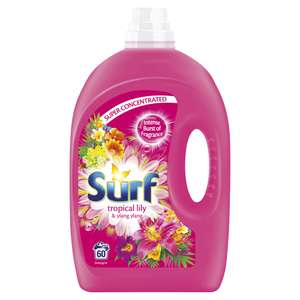 60 wash Surf liquid tropical lily £2 at poundland