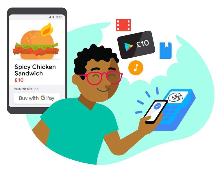 Get £10 free Google play credit by using Google Pay (GPay - previously Android Pay) - New Users + 5 Purchases Required (limit 1 per day)