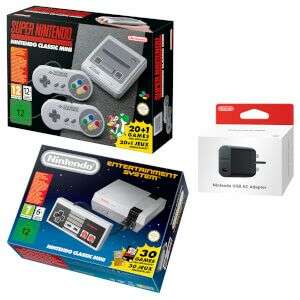 Nintendo Classic Mini Double Pack - Mini NES + SNES +Official USB AC adaptor £129.99 + free standard delivery (£1.99 next day) - Nintendo Store