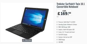 Lidl : Trekstor Surftab Twin 10.1 Convertible Notebook (Intel Atom x50Z8350)  regular  £199  now  £ 169.00