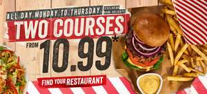 All Day Monday to Thursday,Two courses from £10.99 @ TGI Fridays