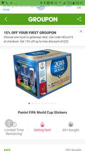 Full box Panini World Cup 2018 stickers £55.25 with code (new customers) @ Groupon